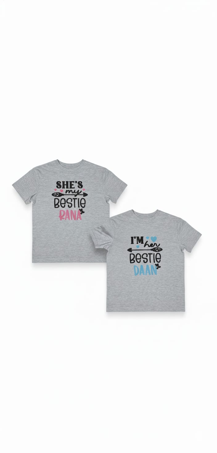 Bestie Custom T-Shirts - Personalised Matching Set