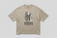 Beige Oversized Logo T-Shirt L