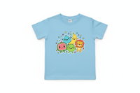 Light Blue Kids Cartoon T-Shirt