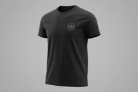 Premium Black T-Shirt Front - Small Logo