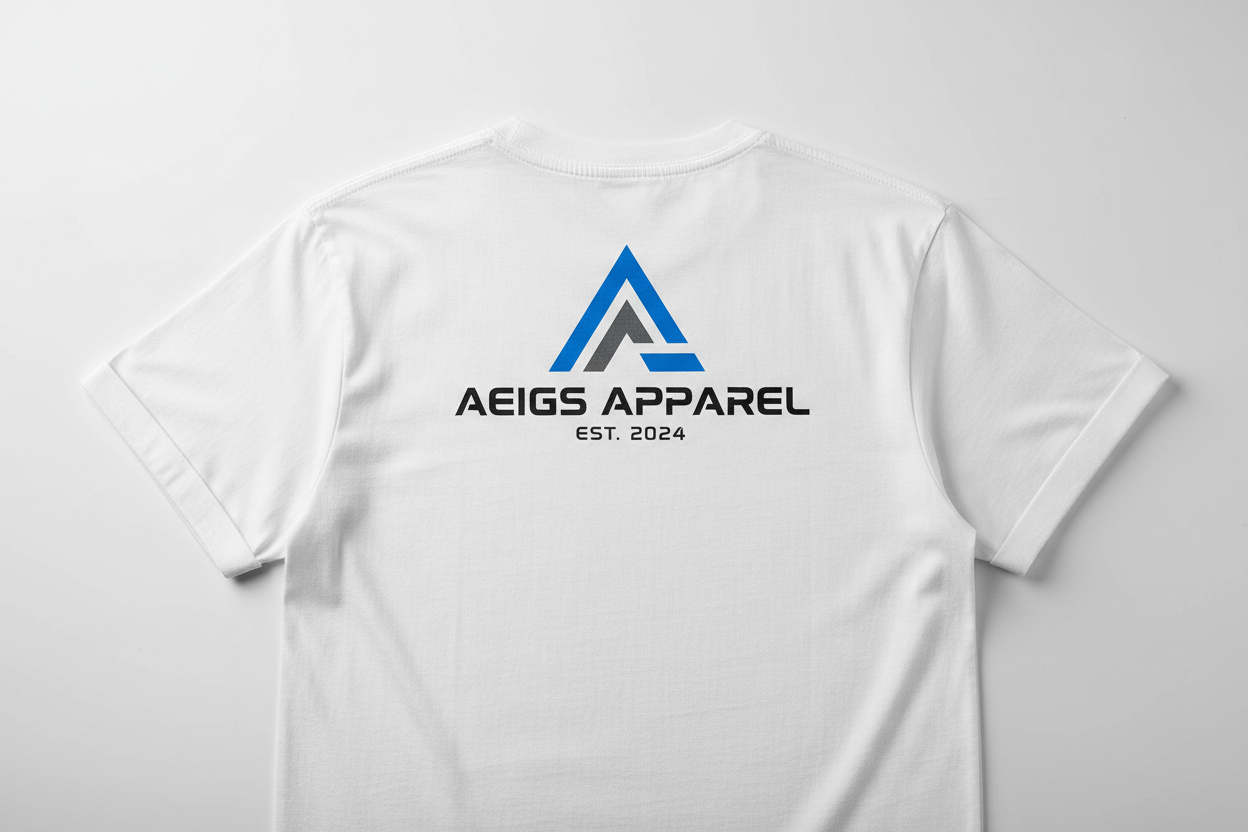 Premium White T-Shirt Back - Large Logo