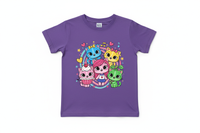Purple Kids Cartoon T-Shirt
