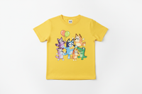 Yellow Kids Cartoon T-Shirt